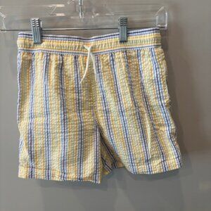 Janie and Jack Recycled Striped Seersucker Swim Trunk - Size 8